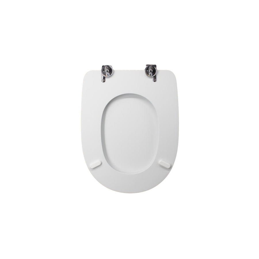 Quadraco MDF toilet seat, white, MDF, top-mounted, ceramic and metal