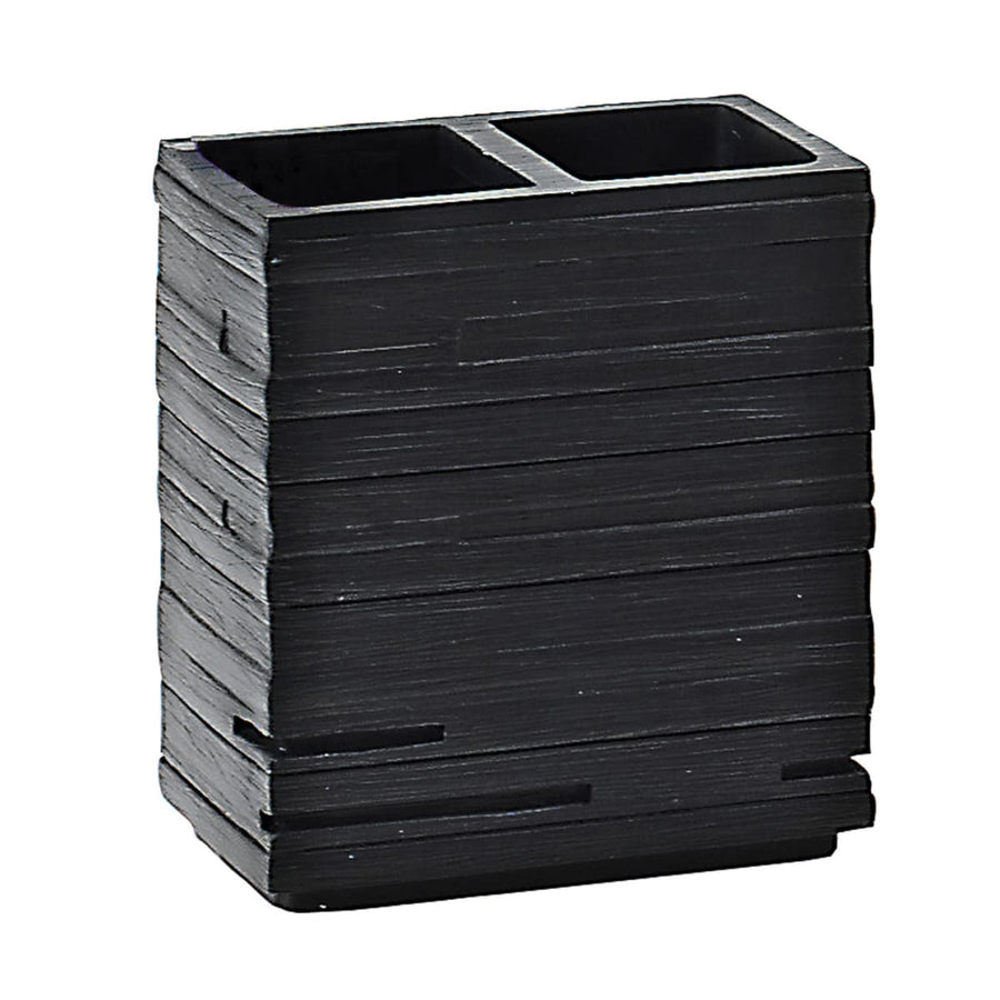 Bricocenter BLACK RESIN SQUARE TOOTHBRUSH HOLDER