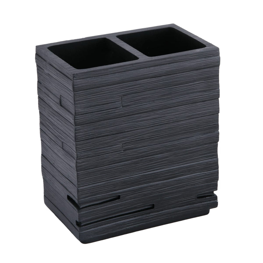 Bricocenter BLACK RESIN SQUARE TOOTHBRUSH HOLDER