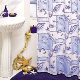 SHOWER CURTAIN OCEAN W 120 H 200 CM VINYL