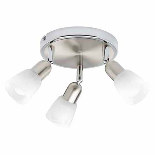 Bricocenter FARETTI PLAFONIERA SOFIA VETRO BIANCO 3XE14=40W