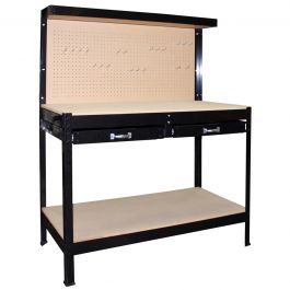 workbench with 2 drawers measures 122x61x151