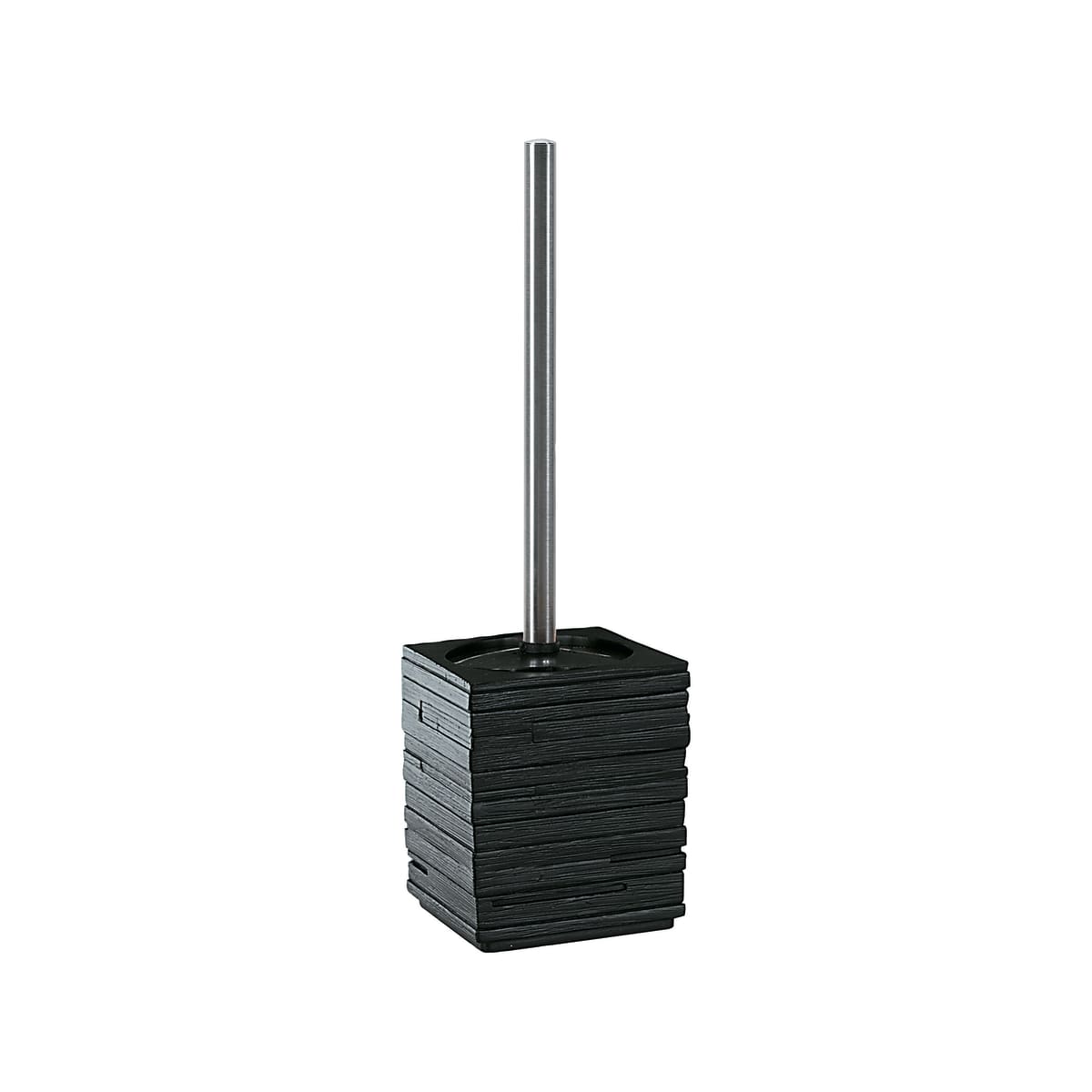 Bricocenter TOILET BRUSH HOLDER QUADROTTO BLACK RESIN