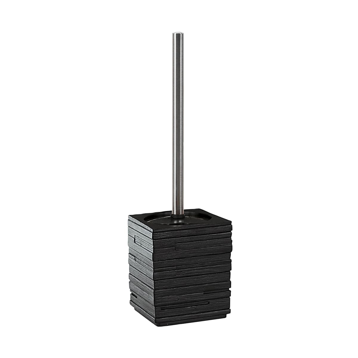 TOILET BRUSH HOLDER QUADROTTO BLACK RESIN