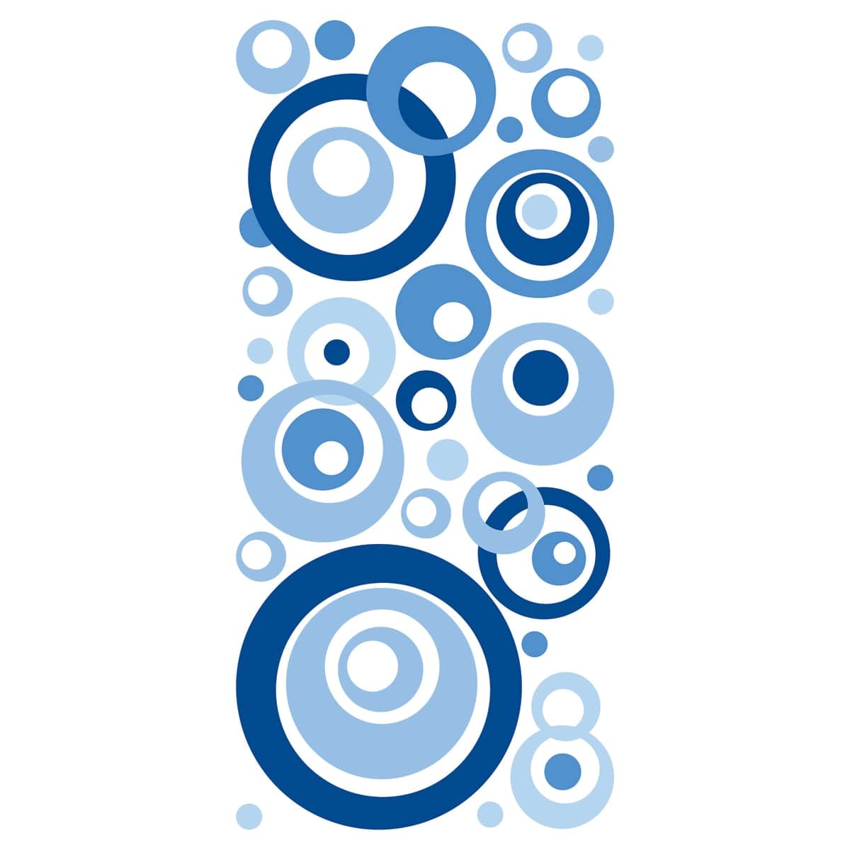 CERAMIC STICKER BLUE CIRCLES 15.5X34