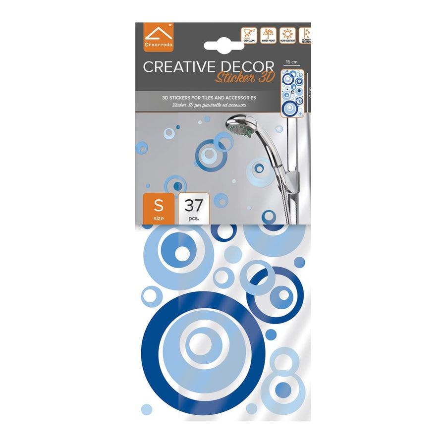 Bricocenter CERAMIC STICKER BLUE CIRCLES 15.5X34