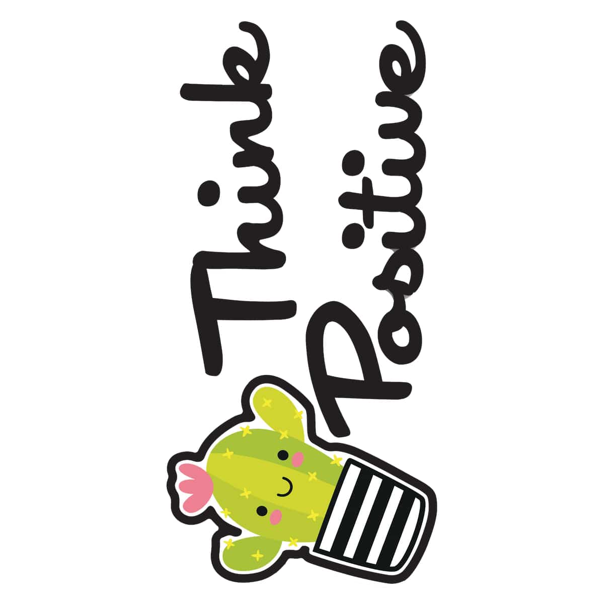 THINK POSITIVE FOAM STICKER