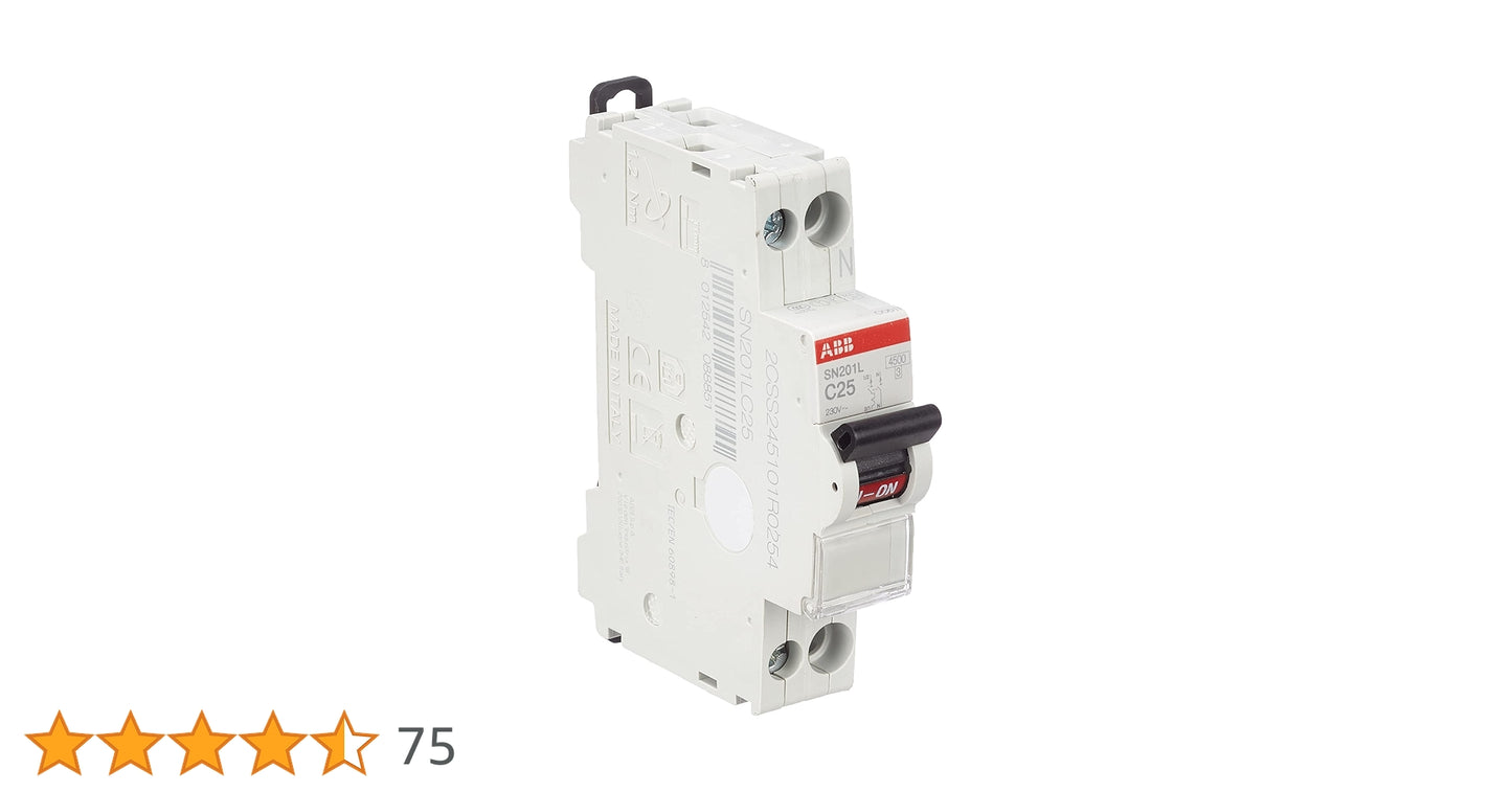 MAGNETIC CIRCUIT BREAKER 1 POLE+N 25A 4.5KA 1M