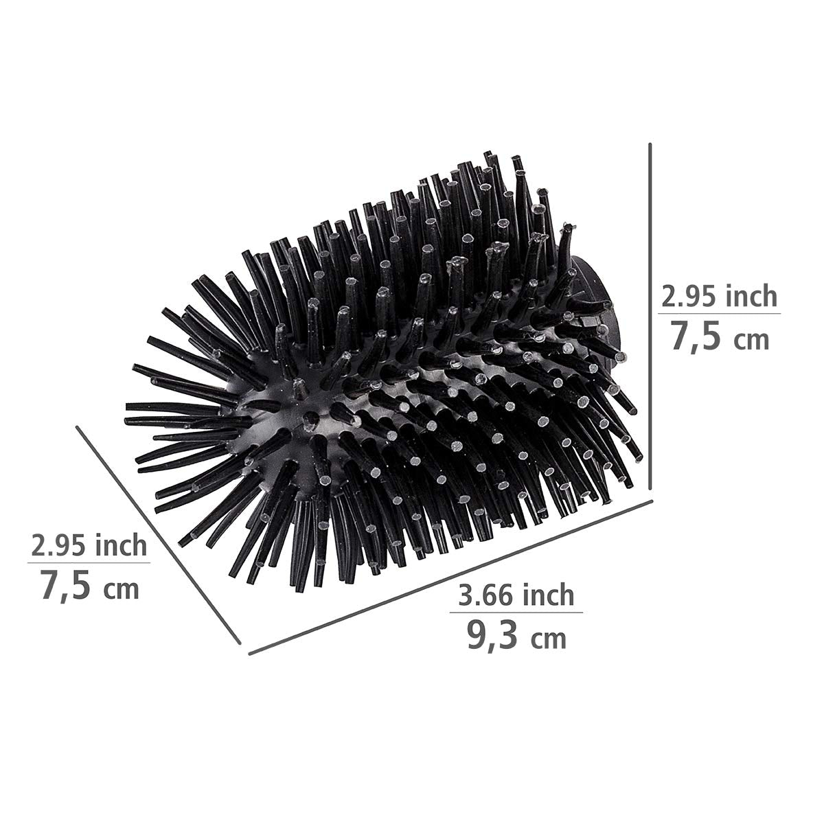 BLACK SILICONE TOILET BRUSH TUFT 75MM.75