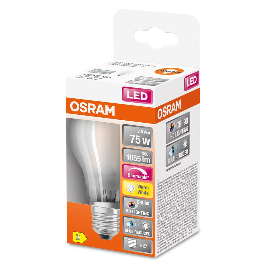 LED BULB E27=75W FROSTED DROP