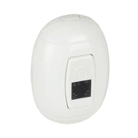 TELEPHONE JACK RJ11 OVAL WHITE