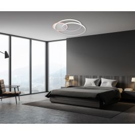 MALENA ALUMINIUM CEILING LAMP WHITE 40X40X7CM LED 38W CCT RGB