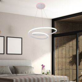 MALENA ALUMINIUM CHANDELIER WHITE 50X50X10CM LED 45 CCT RGB