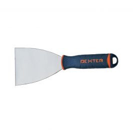 DEXTER SMOOTH PUTTY KNIFE 40MM STAINLESS STEEL BLADE BI-MATERIAL HANDLE