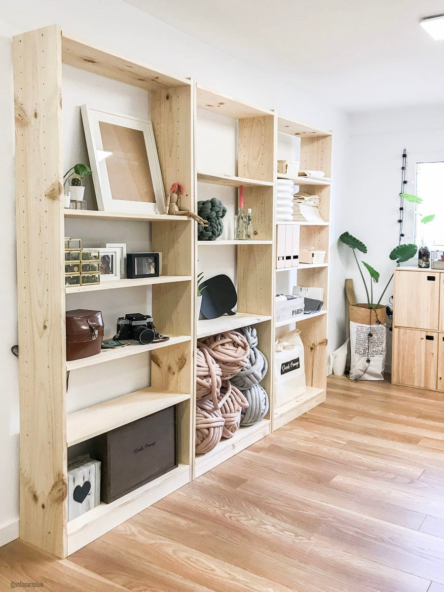 Bricocenter GALA SOLID PINE BOOKCASE 6 SHELVES 50 CM