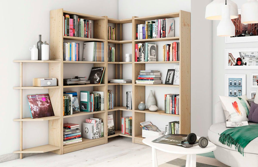 Bricocenter GALA SOLID PINE BOOKCASE 6 SHELVES 50 CM