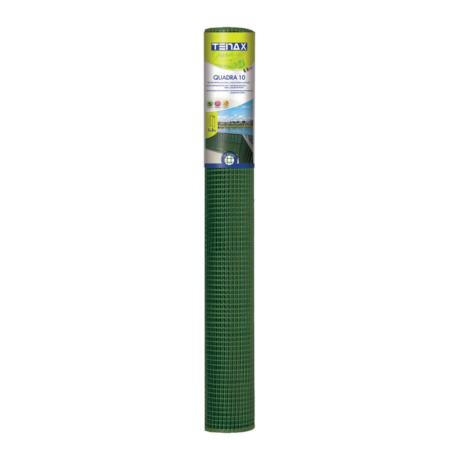 PLASTIC SQUARE NET 10 GREEN 1X3 M