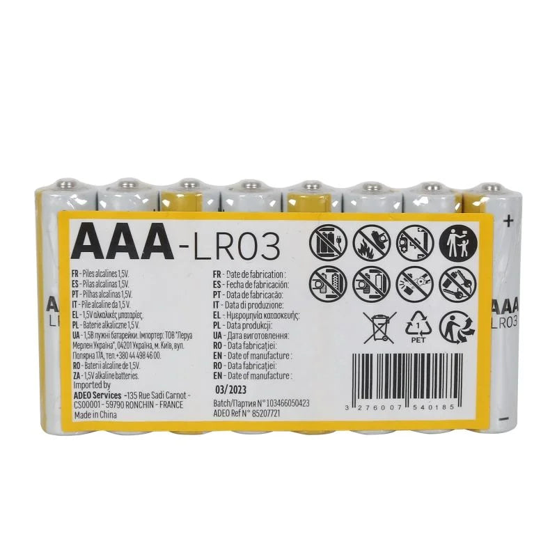 AAA ALKALINE BATTERIES 8 PCS