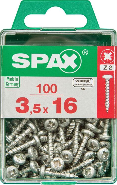 SPAX TC TRX WIROX 3.5X16 M 100 PCS