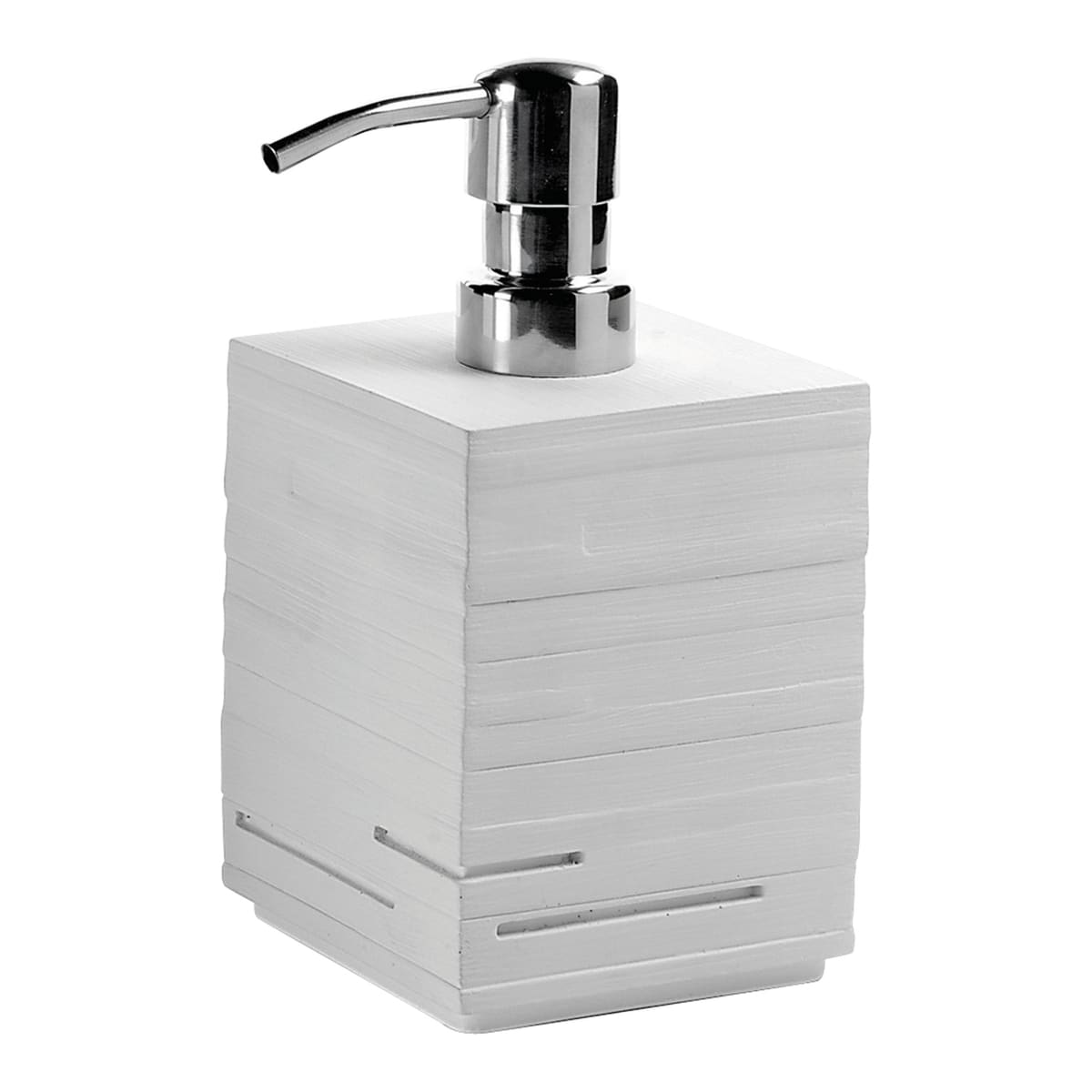 Bricocenter COUNTERTOP SOAP DISPENSER QUADROTTO WHITE RESIN