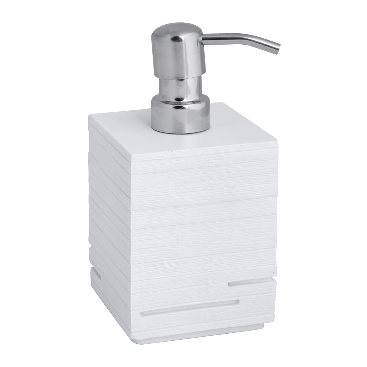 Bricocenter COUNTERTOP SOAP DISPENSER QUADROTTO WHITE RESIN