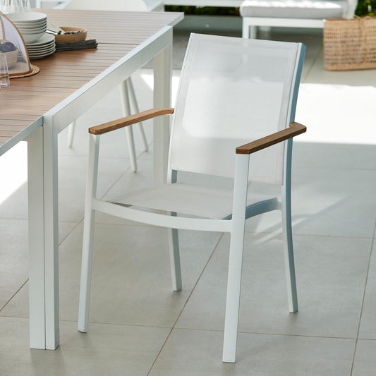 Casa ETHAN White stackable chair H 90.5 x W 58.5 x D 63 cm