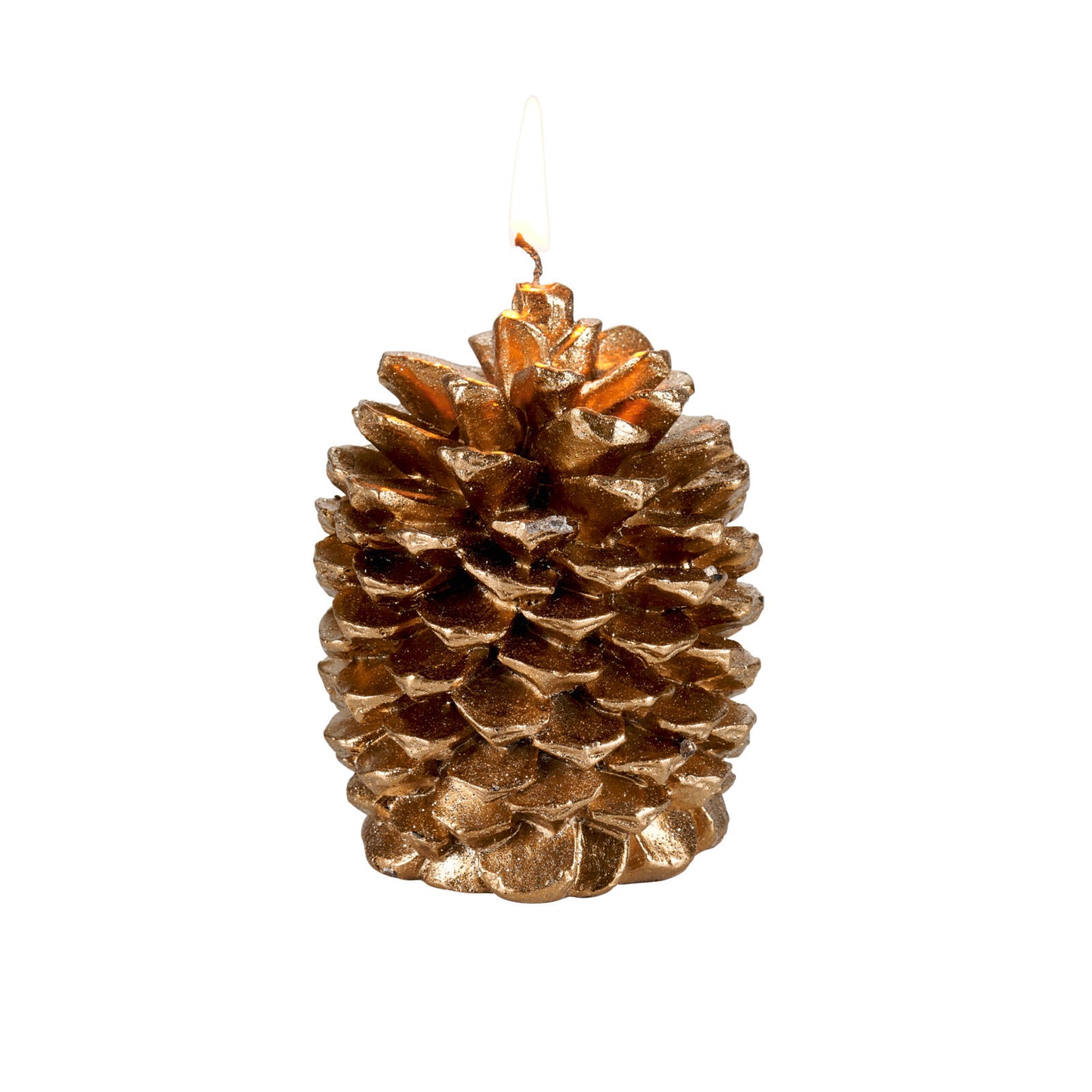 CONE Golden candle H 9.5 cm - Ø 7 cm