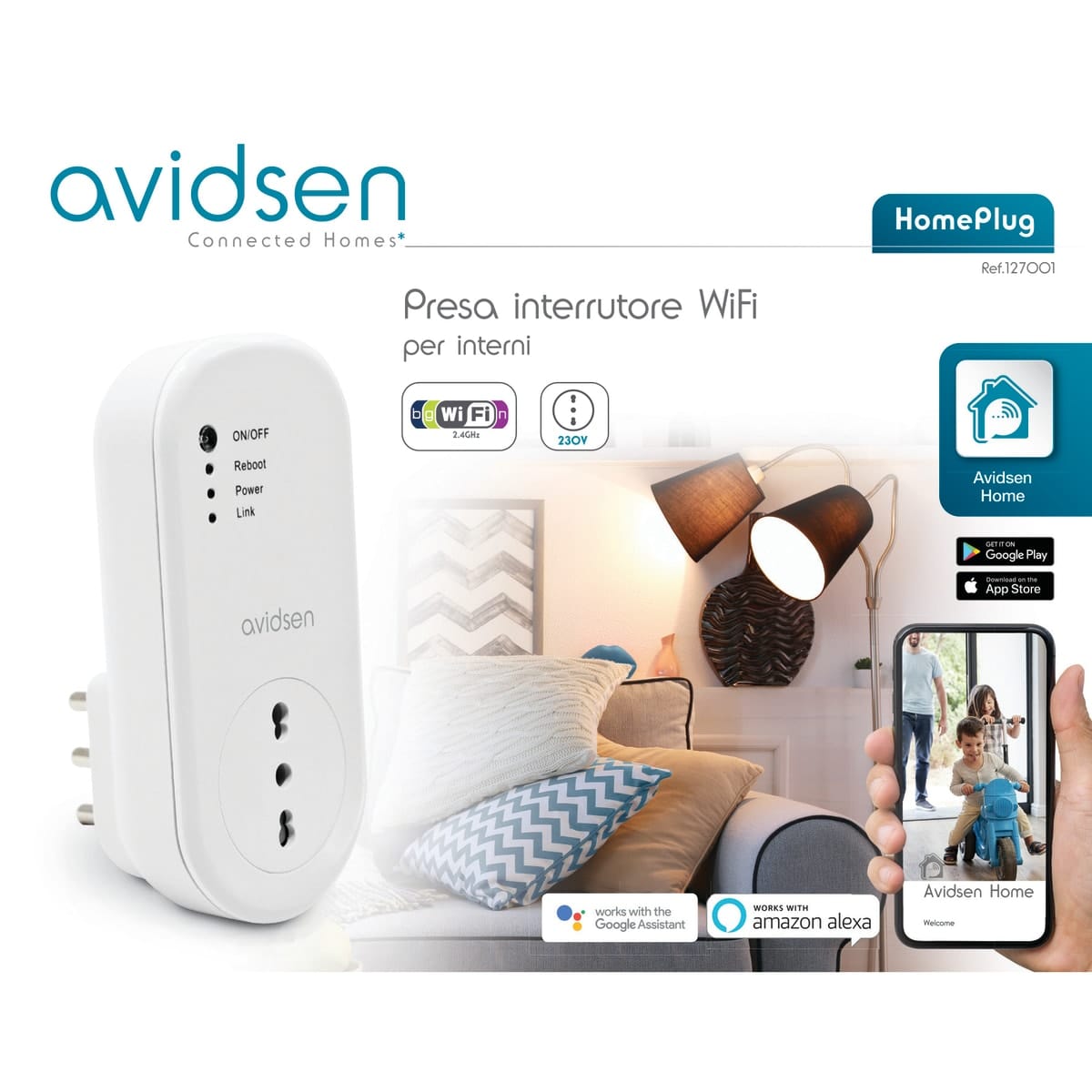 Bricocenter 3600 WIFI SOCKET - COMPATIBLE WITH VOICE ASSISTANTS
