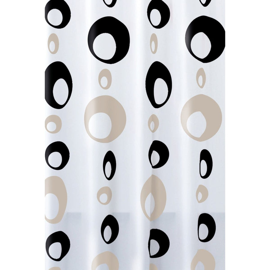 Bricocenter SHOWER CURTAIN BUBBLES BLACK W 180, H 200 CM VINYL