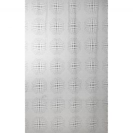 SHOWER CURTAIN VINYL SPHERE GREY 120X200 SILVER