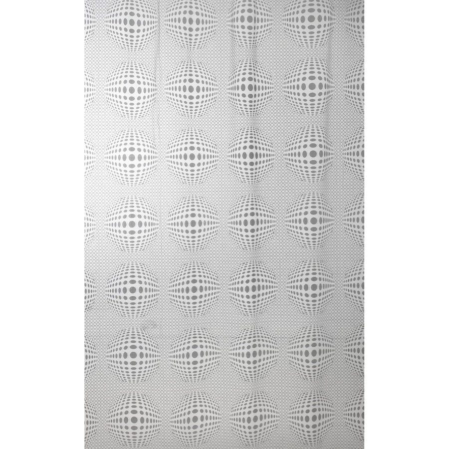 Bricocenter SHOWER CURTAIN VINYL SPHERE GREY 120X200 SILVER