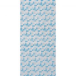 MOSAIC SHOWER CURTAIN LIGHT BLUE L 240 H 200 CM VINYL