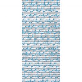 SHOWER CURTAIN VINYL MOSAIC LIGHT BLUE L 180 H 200 CM