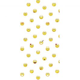 SMILE SHOWER CURTAIN 180X200 YELLOW FABRIC