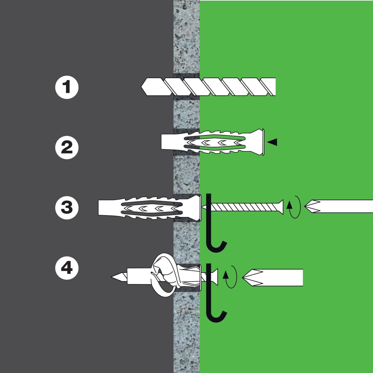 DOWEL SET WITH ASSORTED SCREWS 6MM AND 8MM