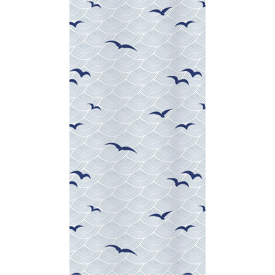 Bricocenter SHORE SHOWER CURTAIN L 120 H 200 CM BLUE FABRIC