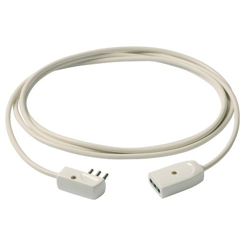 EXTENSION CABLE 3G0.75+PLUG 3M WHITE