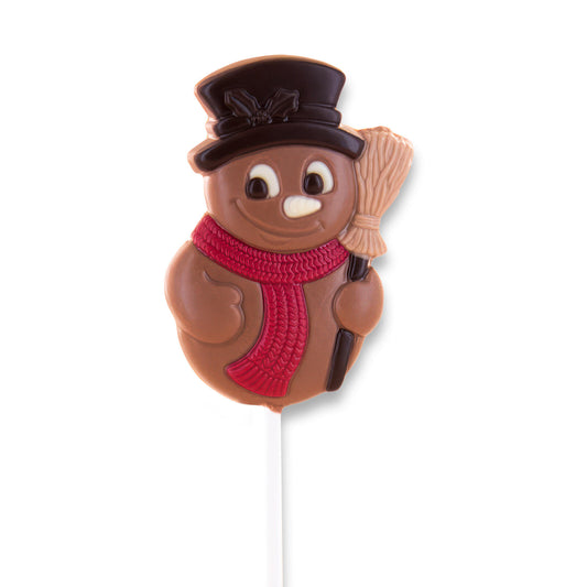 Chocolate Snowman - Belgian chocolate lollipop