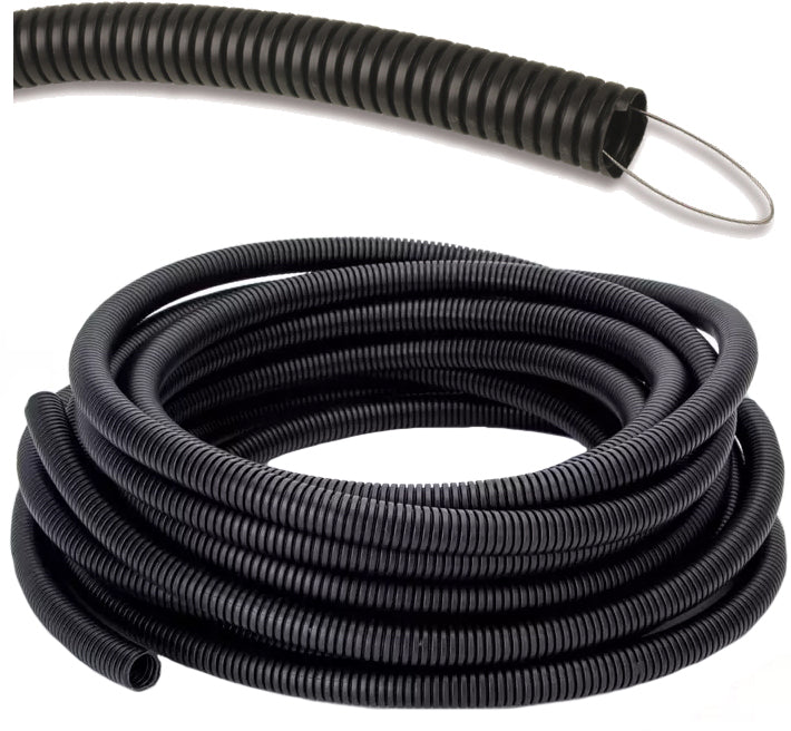 TUBO CORRUG. BLACK D. 25MM 10MT C/TIR.