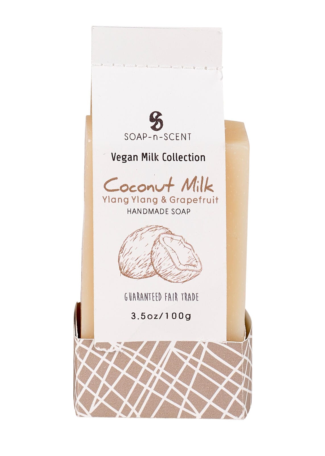 Casa Vegan Hand Soap  - Coconut Milk / Rice Milk / Soy Milk, 100g, 3.5 oz