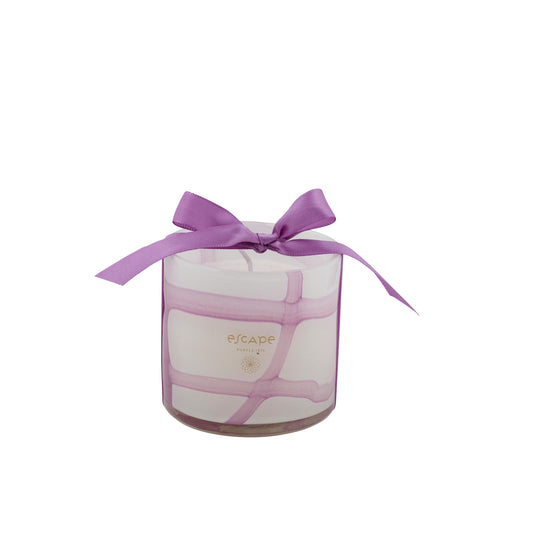 Casa ESCAPE PURPLE IRIS Scented candle in a light purple vase, H 8 cm - Ø 8 cm