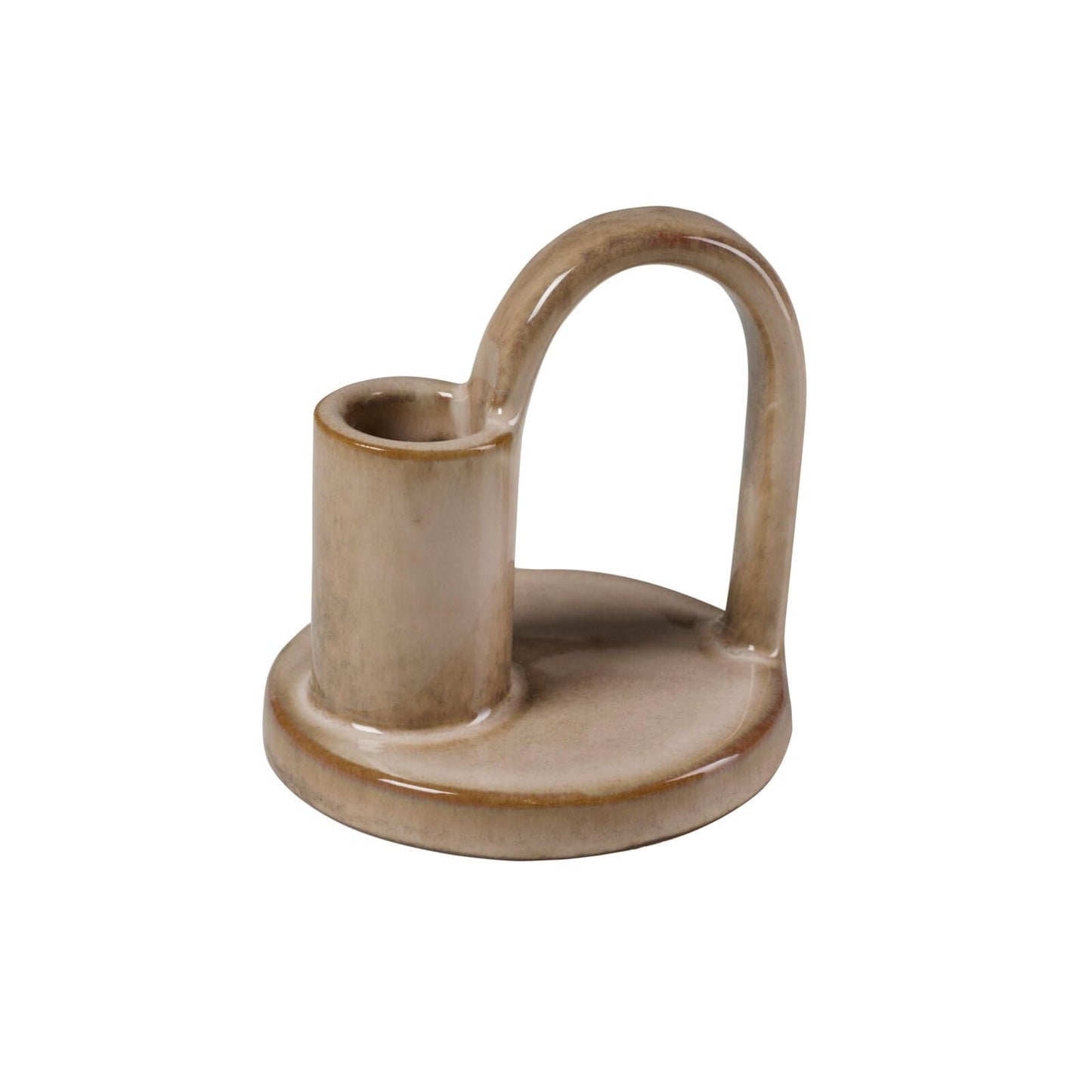 Casa JAPPA Beige candlestick, H 9 x W 8,5 cm - Ø 9 cm