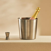 SHAKE & STIR Silver sparkling wine bucket