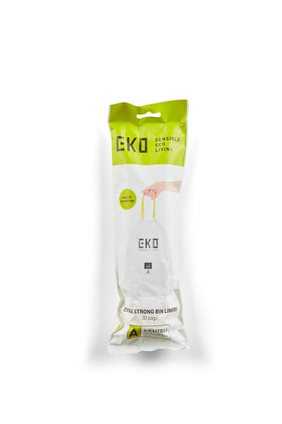 EKO Waste bags 3-6L white, H 40 x W 35 cm