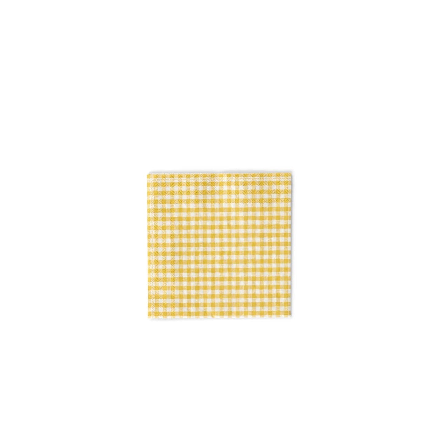 Casa VICHY Set of 20 napkins yellow