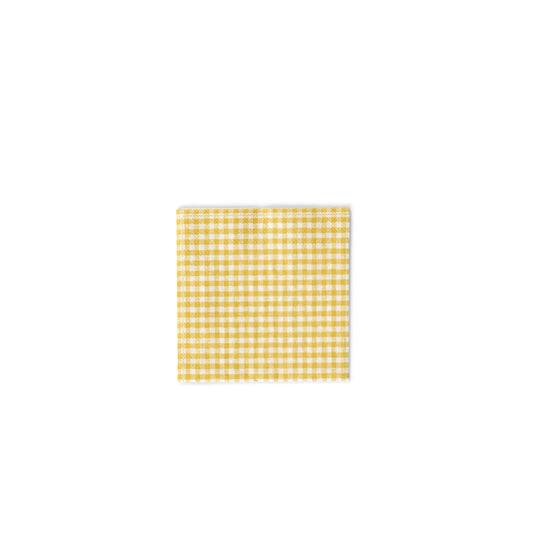 Casa VICHY Set of 20 napkins yellow