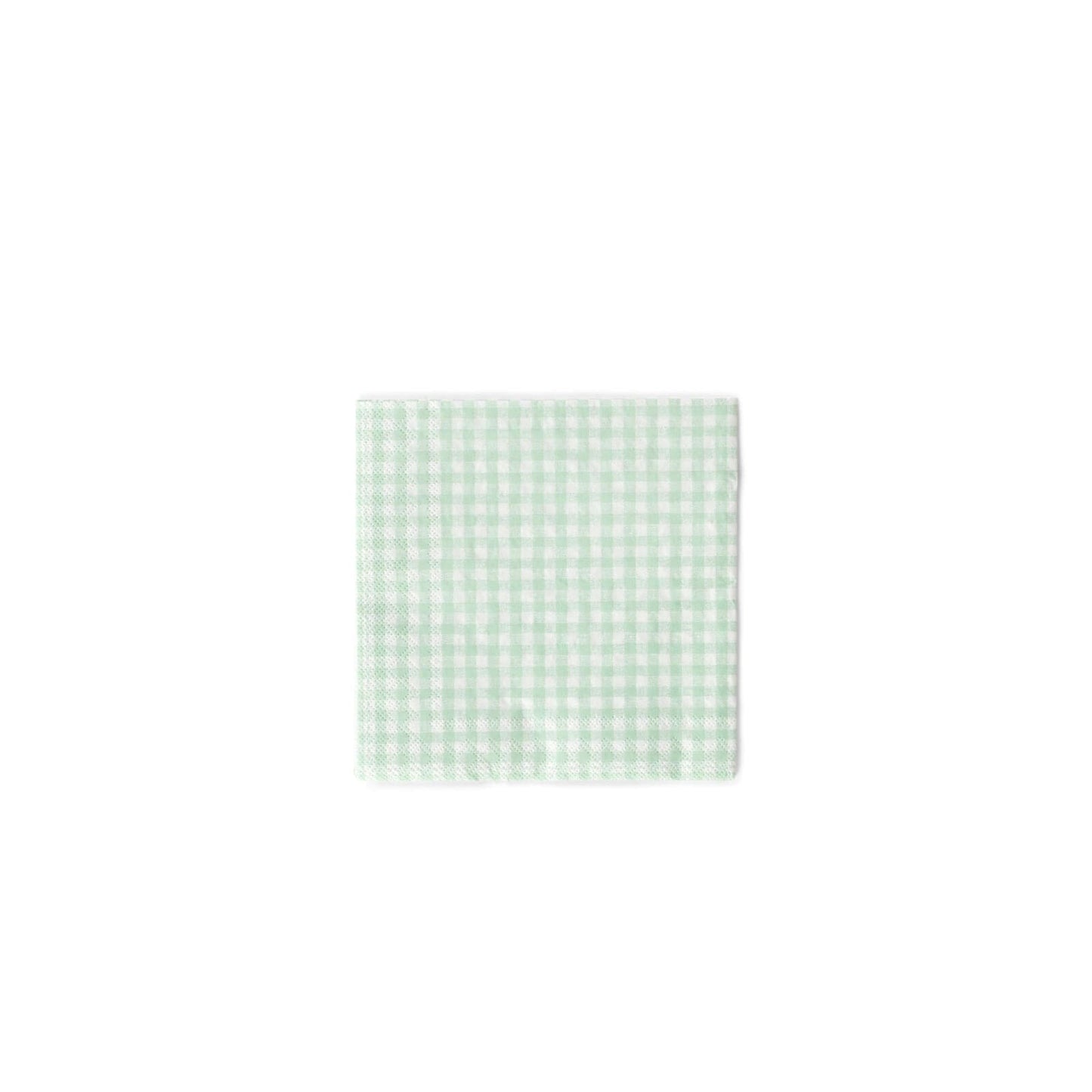 Casa VICHY Set of 20 green napkins