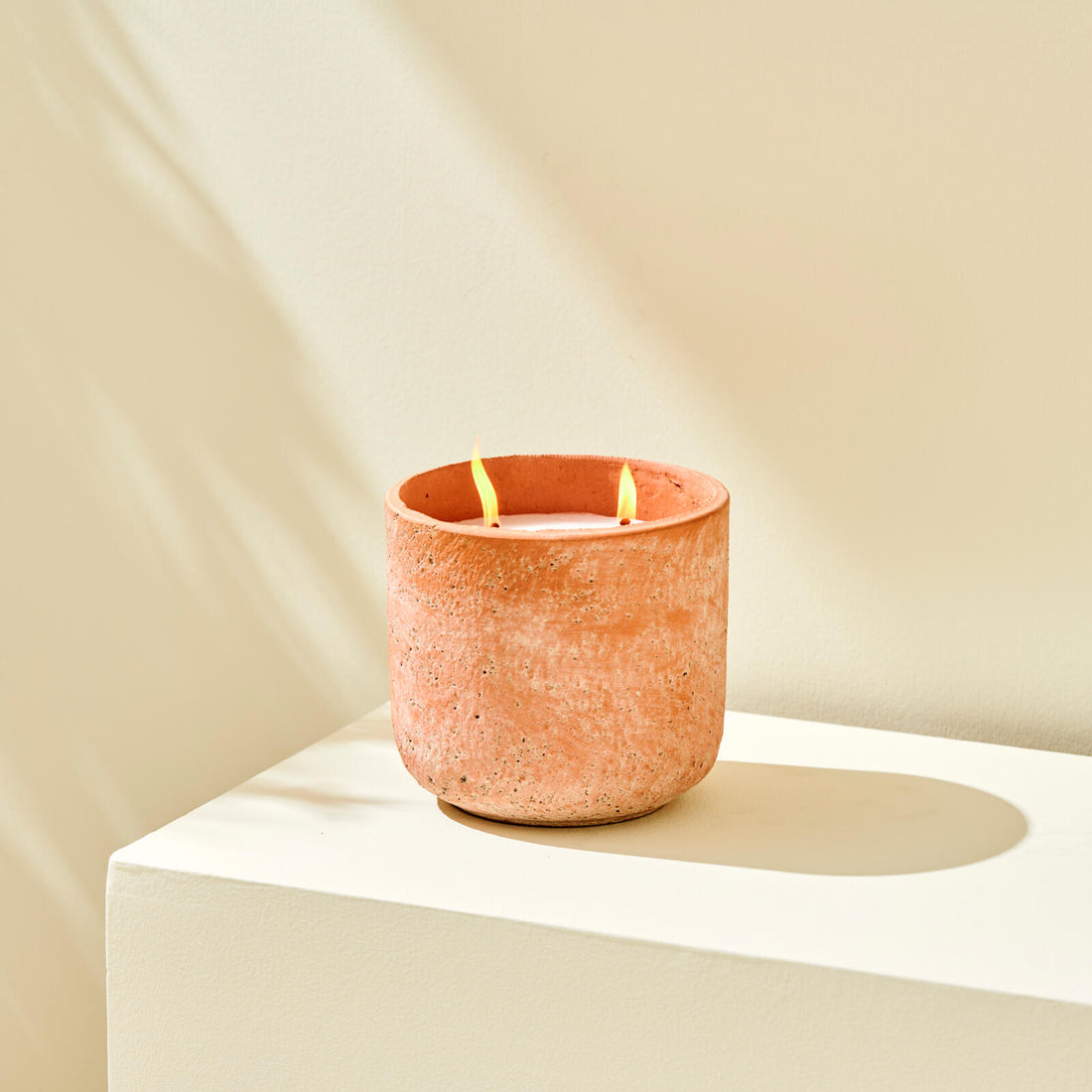 TERRA outdoor candle terracotta, H 18,5 cm - Ø 17 cm
