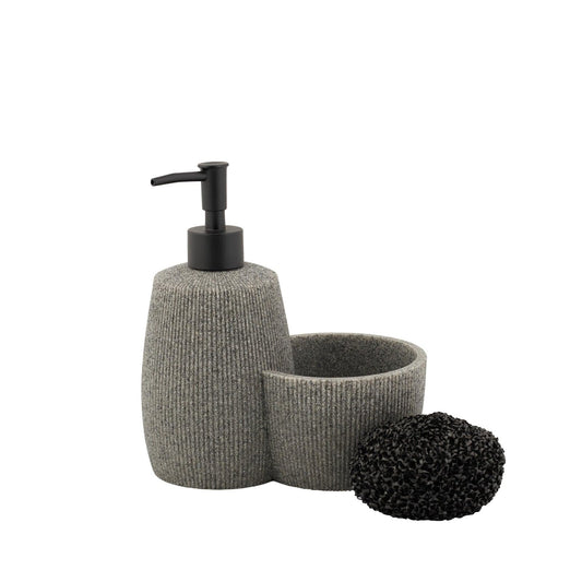 Casa RIBBLE SOAP DISP.+SPONGE GREY