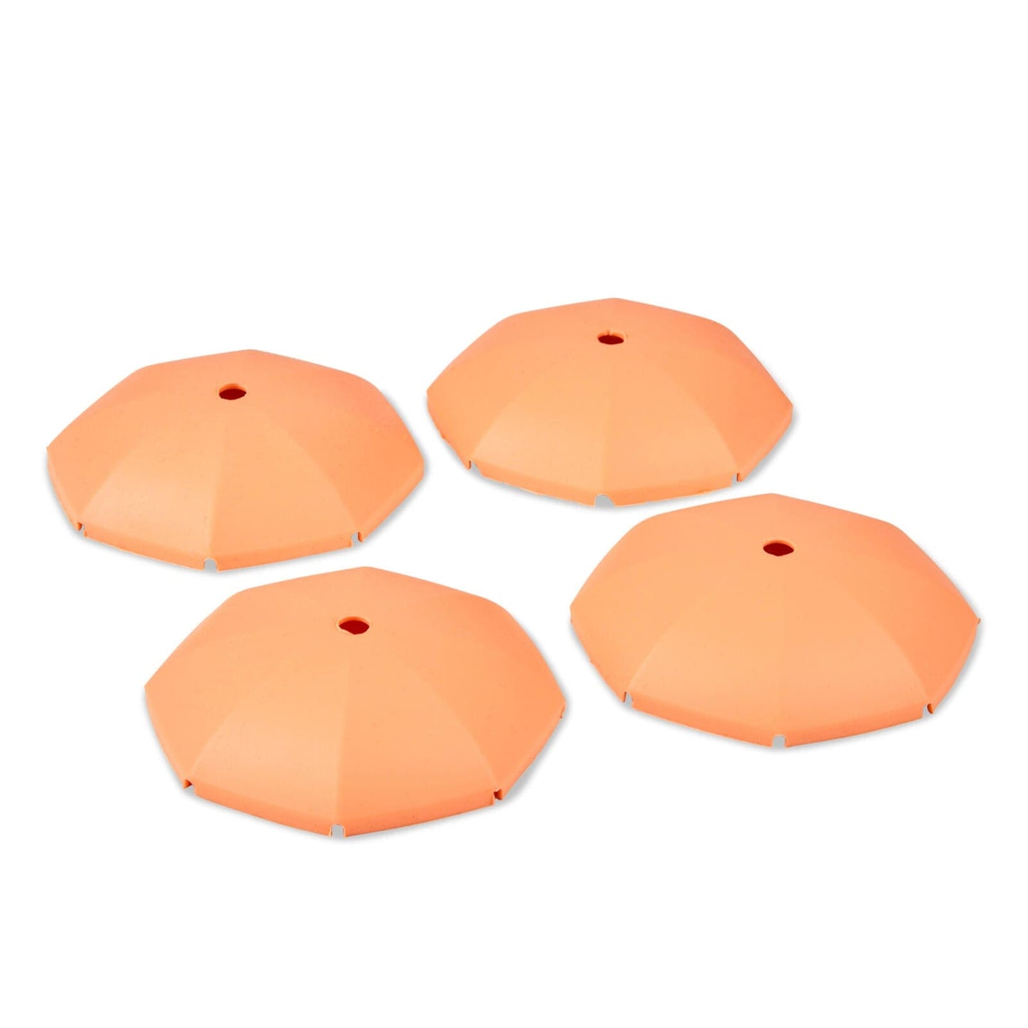 Casa REFRESH Glass cover set of 4 orange